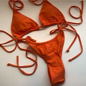 FINAL! NEW! MOSHENGQ1 ORANGE STRING BIKINI
